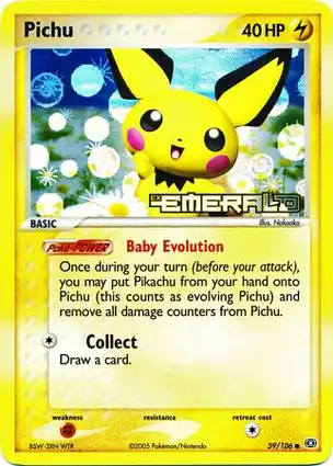 Pichu 59/106 EX Emerald