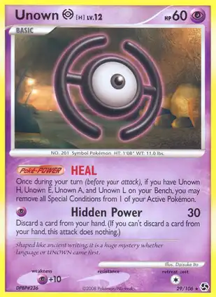 Unown H 29/106 Great Encounters