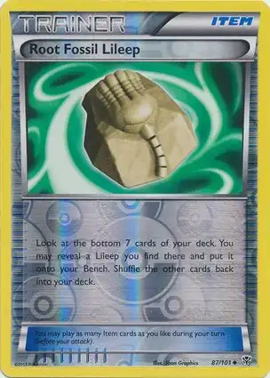 Root Fossil Lileep 87/101 Plasma Blast