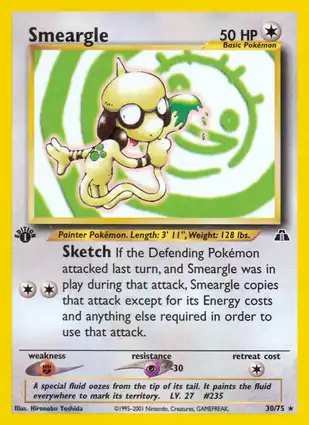 Smeargle 30/75 Neo Discovery 1st Edition