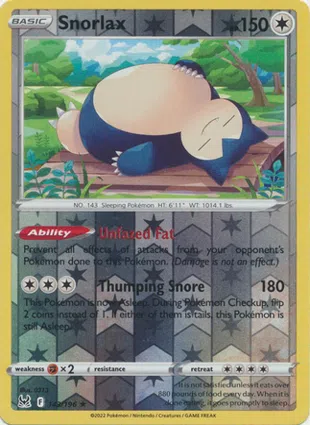 Snorlax 143/196 Lost Origin