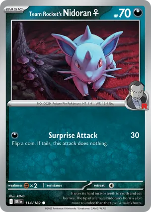 Team Rocket's Nidoran ♀ 114/182 Destined Rivals