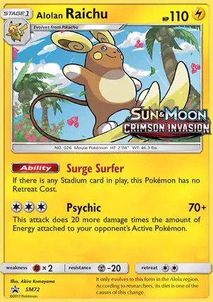 Alolan Raichu SM72 Sun & Moon Promos
