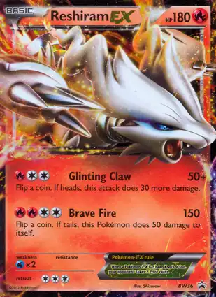 Reshiram EX BW36 Black & White Promos