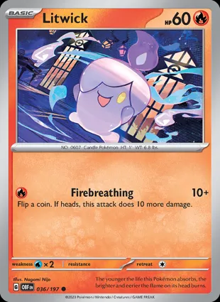 Litwick 036/197 Obsidian Flames
