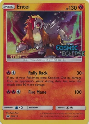 Entei SM219 Sun & Moon Promos