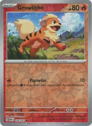 Growlithe 058/165 Scarlet & Violet 151