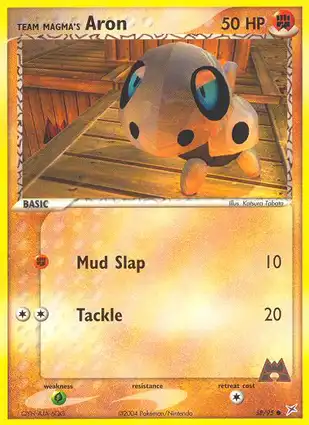 Team Magma's Aron 58/95 EX Team Magma vs Team Aqua