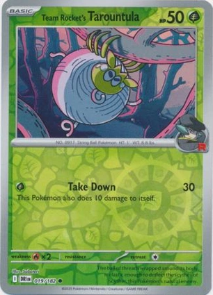 Team Rocket's Tarountula 019/182 Destined Rivals