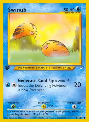 Swinub 84/105 Neo Destiny 1st Edition