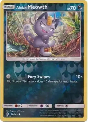 Alolan Meowth 78/149 Sun & Moon