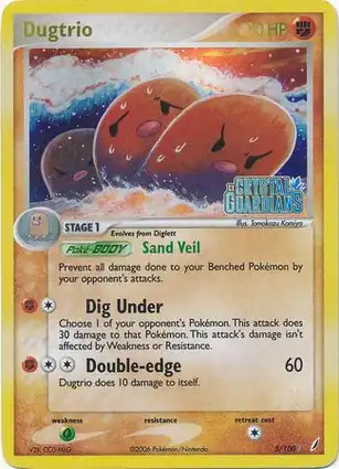 Dugtrio 5/100 EX Crystal Guardians