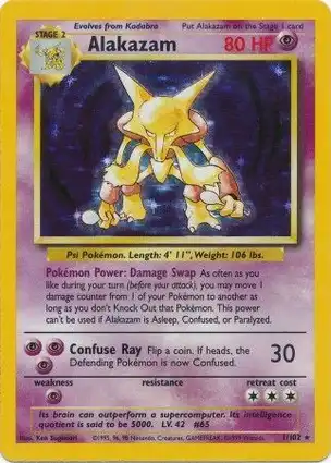 Alakazam 1/102 Base Set Unlimited