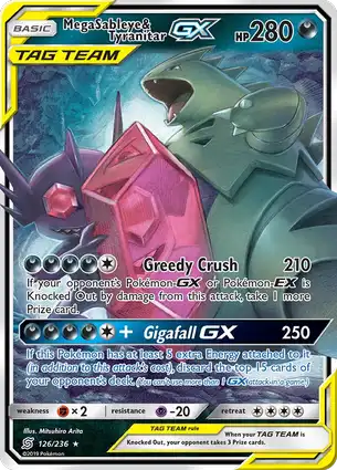 Mega Sableye & Tyranitar-GX 126/236 Unified Minds