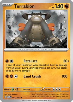 Terrakion 054/086 White Flare
