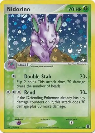 Nidorino 41/112 EX FireRed & LeafGreen