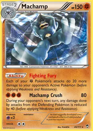 Machamp 46/111 Furious Fists