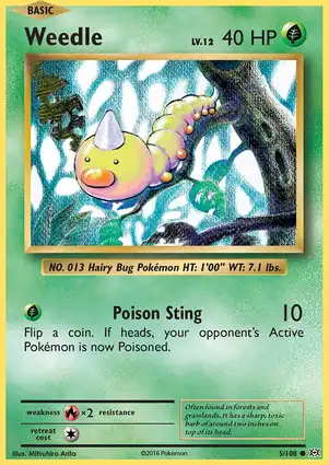 Weedle 5/108 Evolutions