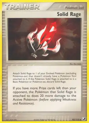 Solid Rage 92/115 EX Unseen Forces