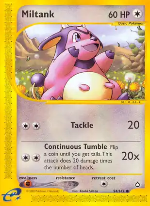 Miltank 94/147 Aquapolis