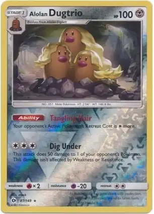 Alolan Dugtrio 87/149 Sun & Moon