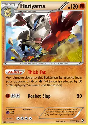 Hariyama 52/111 Furious Fists