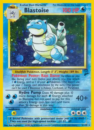 Blastoise 2/130 Base Set 2