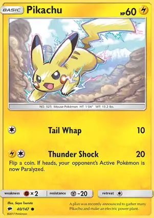 Pikachu 40/147 Burning Shadows