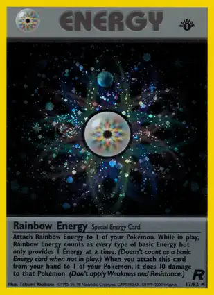 Rainbow Energy 17/82 Team Rocket 1st Edition