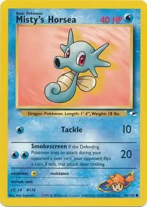 Misty's Horsea 86/132 Gym Heroes