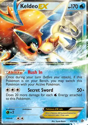 Keldeo-EX 45/113 Legendary Treasures
