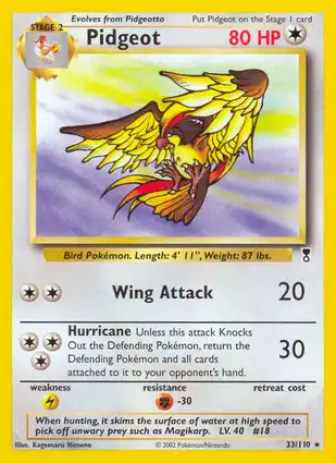 Pidgeot 33/110 Legendary Collection