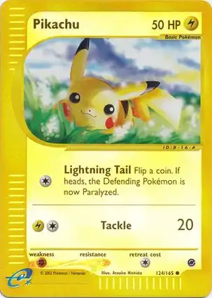Pikachu 124/165 Expedition Base Set