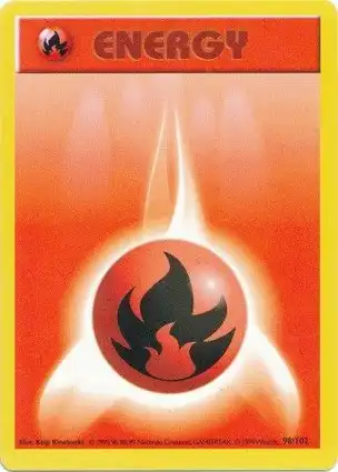 Fire Energy 98/102 Base Set Shadowless