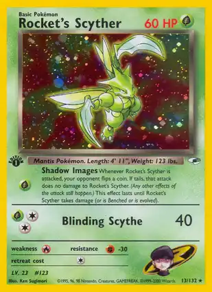 Rocket's Scyther 13/132 Gym Heroes 1st Edition