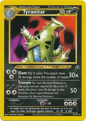 Tyranitar 31/75 Neo Discovery