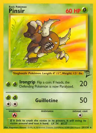 Pinsir 29/130 Base Set 2