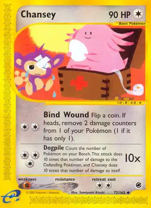 Chansey 72/165 Expedition Base Set