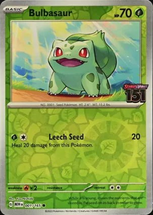 Bulbasaur 001/165 Scarlet & Violet 151
