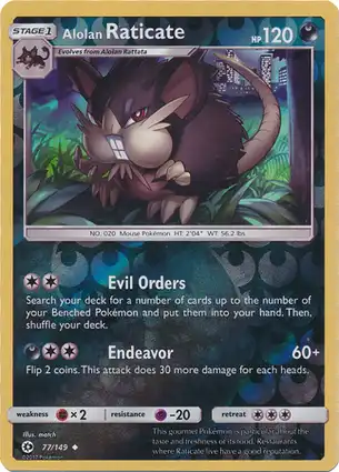 Alolan Raticate 77/149 Sun & Moon