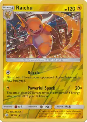 Raichu 67/236 Cosmic Eclipse