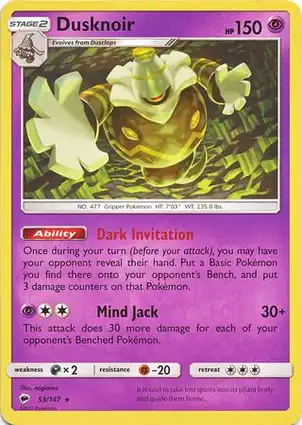Dusknoir 53/147 Burning Shadows