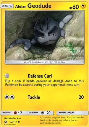 Alolan Geodude 32/111 Crimson Invasion