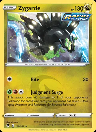 Zygarde 118/203 Evolving Skies