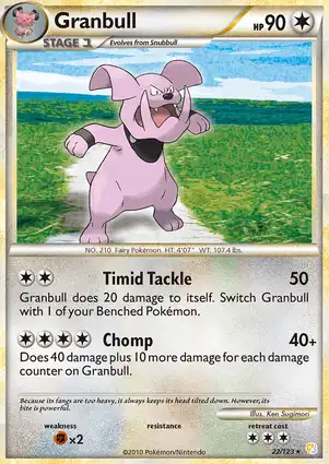 Granbull 22/123 HeartGold & SoulSilver
