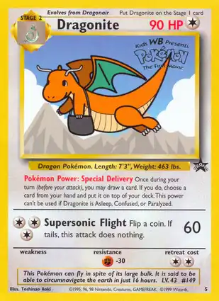 Dragonite 5 Wizards of the Coast Promos
