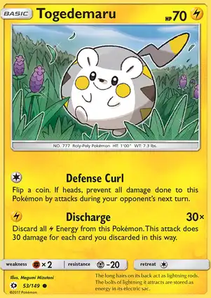 Togedemaru 53/149 Sun & Moon