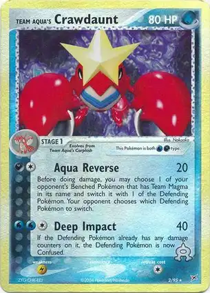 Team Aqua's Crawdaunt 2/95 EX Team Magma vs Team Aqua