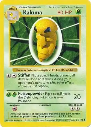 Kakuna 33/102 Base Set Shadowless