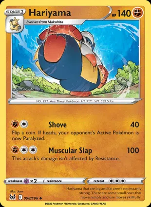 Hariyama 098/196 Lost Origin